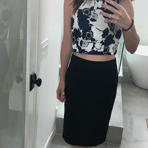 Black Halo two piece dress (top and skirt set)